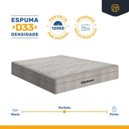 Cama Box Casal + Colchão de Molas Ensacadas Ortobom Airtech Springpocket 138x188x65cm - 3