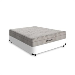 Cama Box Casal + Colchão de Molas Ensacadas Ortobom Airtech Springpocket 138x188x65cm - 1