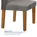 Ver imagem 7 de Conjunto Sala de Jantar Mesa 120x80cm Tampo Mdf/vidro com 4 Cadeiras Espanha Yescasa