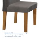 Ver mais imagens de Conjunto Sala de Jantar Mesa 120x80cm Tampo Mdf/vidro com 4 Cadeiras Espanha Yescasa