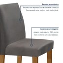 Ver mais imagens de Conjunto Sala de Jantar Mesa 120x80cm Tampo MDF/Vidro com 4 Cadeiras Espanha Yescasa