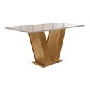 Ver imagem 6 de Conjunto Sala de Jantar Mesa 120x80cm Tampo Mdf/vidro com 4 Cadeiras Espanha Yescasa