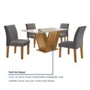 Ver imagem 6 de Conjunto Sala de Jantar Mesa 120x80cm Tampo MDF/Vidro com 4 Cadeiras Espanha Yescasa