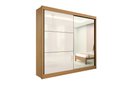 Ver imagem 1 de Guarda Roupa Titanium 2 Portas 6 Gavetas com Espelho com Pés D Doro Cinamomo/off White