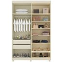 Ver imagem 4 de Guarda-Roupa Solteiro 4 Portas com 2 Portas Reflecta com Pés com LED Imperatriz 100% MDF