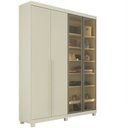 Ver imagem 2 de Guarda-Roupa Solteiro 4 Portas com 2 Portas Reflecta com Pés com LED Imperatriz 100% MDF