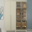 Ver imagem 7 de Guarda-Roupa Solteiro 4 Portas com 2 Portas Reflecta com Pés com LED Imperatriz 100% MDF