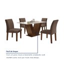 Ver mais imagens de Conjunto Sala de Jantar Mesa 120x80cm Tampo Mdf/vidro com 4 Cadeiras Espanha Yescasa