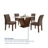Conjunto Sala de Jantar Mesa 120x80cm Tampo Mdf/vidro com 4 Cadeiras Espanha Yescasa - 8