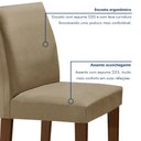 Ver imagem 6 de Conjunto Sala de Jantar Mesa 4 Cadeiras Tampo de Vidro Espanha Yescasa Marrom Chocolate/Off White/Bege