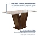 Ver imagem 2 de Conjunto Sala de Jantar Mesa 4 Cadeiras Tampo de Vidro Espanha Yescasa Marrom Chocolate/Off White/Bege