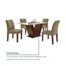 Conjunto Sala de Jantar Mesa 120x80cm Tampo Mdf/vidro com 4 Cadeiras Espanha Yescasa - 8