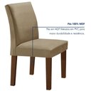 Ver imagem 5 de Conjunto Sala de Jantar Mesa 4 Cadeiras Tampo de Vidro Espanha Yescasa Marrom Chocolate/Off White/Bege