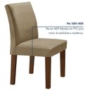 Ver imagem 6 de Conjunto Sala de Jantar Mesa 4 Cadeiras Tampo de Vidro Espanha Marrom Chocolate/Off White/Bege