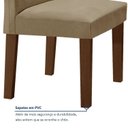 Ver mais imagens de Conjunto Sala de Jantar Mesa 4 Cadeiras Tampo de Vidro Espanha Marrom Chocolate/Off White/Bege