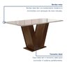 Conjunto Sala de Jantar Mesa 120x80cm Tampo Mdf/vidro com 4 Cadeiras Espanha Yescasa - 4