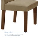 Ver imagem 7 de Conjunto Sala de Jantar Mesa 4 Cadeiras Tampo de Vidro Espanha Yescasa Marrom Chocolate/Off White/Bege