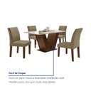 Ver mais imagens de Conjunto Sala de Jantar Mesa 4 Cadeiras Tampo de Vidro Espanha Yescasa Marrom Chocolate/Off White/Bege