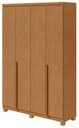 Ver imagem 1 de Guarda-roupas 4 Portas 2 Gavetas 100% Mdf Alonzo sem Espelho e com Pés - Lp - Rei de Casa Amendoa Cl