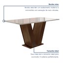 Ver imagem 4 de Conjunto Sala de Jantar Mesa 120x80cm Tampo Mdf/vidro com 4 Cadeiras Espanha Yescasa