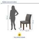 Ver imagem 4 de Conjunto Sala de Jantar Mesa 120x80cm Tampo Mdf/vidro com 4 Cadeiras Espanha Yescasa