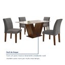 Ver imagem 7 de Conjunto Sala de Jantar Mesa 120x80cm Tampo MDF/Vidro com 4 Cadeiras Espanha Yescasa