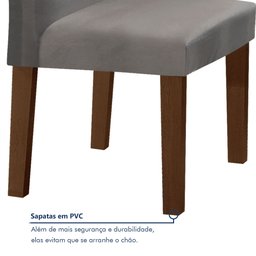 Conjunto Sala de Jantar Mesa 120x80cm Tampo Mdf/vidro com 4 Cadeiras Espanha Yescasa - 7