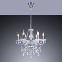 Ver imagem 2 de Lustre Pendente Candelabro Para Sala France Nice 6 Lâmpadas E14 Bivolt:Transparente/110V/220V