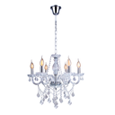 Ver imagem 1 de Lustre Pendente Candelabro Para Sala France Nice 6 Lâmpadas E14 Bivolt:Transparente/110V/220V