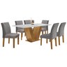 Conjunto Sala de Jantar Mesa 160x80cm Tampo Mdf com 6 Cadeiras Espanha Yescasa  - 2