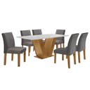 Ver imagem 6 de Conjunto Mesa Jantar 160x80cm Tampo MDF com 6 Cadeiras Espanha Yescasa