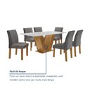 Ver imagem 7 de Conjunto Sala de Jantar Mesa 160x80cm Tampo MDF com 6 Cadeiras Espanha Yescasa Marrom/Ypê/Off White/Suede Cinza