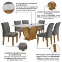 Ver imagem 5 de Conjunto Mesa Jantar 160x80cm Tampo MDF com 6 Cadeiras Espanha Yescasa