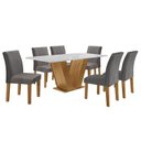 Ver imagem 7 de Conjunto Mesa Jantar 160x80cm Tampo MDF com 6 Cadeiras Espanha Yescasa