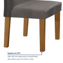 Ver mais imagens de Conjunto Sala de Jantar Mesa 160x80cm Tampo MDF com 6 Cadeiras Espanha Yescasa Marrom/Ypê/Off White/Suede Cinza