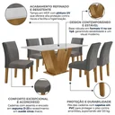Ver imagem 4 de Conjunto Mesa Jantar 160x80cm Tampo MDF com 6 Cadeiras Espanha Yescasa
