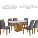 Ver imagem 6 de Conjunto Mesa Jantar 160x80cm Tampo MDF com 6 Cadeiras Espanha Yescasa