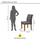 Ver imagem 3 de Conjunto Mesa Jantar 160x80cm Tampo MDF com 6 Cadeiras Espanha Yescasa