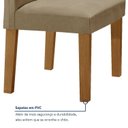 Ver imagem 7 de Conjunto Sala de Jantar Mesa 6 Cadeiras MDF Espanha Yescasa Cinamomo/Off White/Veludo Bege Escuro
