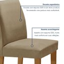 Ver imagem 6 de Conjunto Sala de Jantar Mesa 6 Cadeiras MDF Espanha Yescasa Cinamomo/Off White/Veludo Bege Escuro