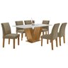 Conjunto Sala de Jantar Mesa 160x80cm Tampo Mdf com 6 Cadeiras Espanha Yescasa  - 14