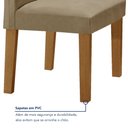 Ver imagem 7 de Conjunto Sala de Jantar Mesa 6 Cadeiras MDF e Vidro Espanha Yescasa Cinamomo/Off White/Veludo Bege Escuro