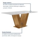 Ver imagem 3 de Conjunto Sala de Jantar Mesa 6 Cadeiras MDF Espanha Yescasa Cinamomo/Off White/Veludo Bege Escuro