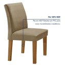 Ver imagem 5 de Conjunto Sala de Jantar Mesa 6 Cadeiras MDF Espanha Yescasa Cinamomo/Off White/Veludo Bege Escuro
