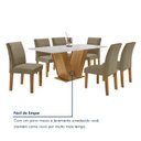 Ver mais imagens de Conjunto Sala de Jantar Mesa 6 Cadeiras MDF Espanha Yescasa Cinamomo/Off White/Veludo Bege Escuro