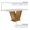 Ver imagem 4 de Conjunto Sala de Jantar Mesa 6 Cadeiras MDF Espanha Yescasa Cinamomo/Off White/Veludo Bege Escuro