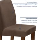 Ver imagem 5 de Conjunto Sala de Jantar Mesa 160x80cm Tampo Mdf com 6 Cadeiras Espanha Yescasa