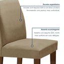 Ver imagem 6 de Conjunto Sala de Jantar Mesa 6 Cadeiras MDF Espanha Yescasa Marrom Chocolate/Off White/Veludo Bege Escuro