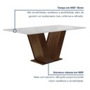 Ver imagem 3 de Conjunto Sala de Jantar Mesa 6 Cadeiras MDF Espanha Yescasa Marrom /Off White/Veludo Bege Escuro