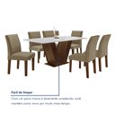 Ver mais imagens de Conjunto Sala de Jantar Mesa 160x80cm Tampo Mdf com 6 Cadeiras Espanha Yescasa